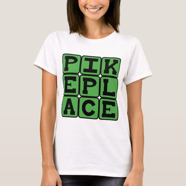 Pike Place, Seattle-marknad T Shirt (Framsida)