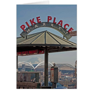 Pike Ställe Market i Seattle, WA Hälsningskort