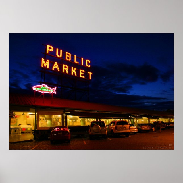 Pike Ställe Market, Seattle Poster (Framsidan)