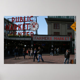 Pike Ställe Market, Seattle Washington Poster