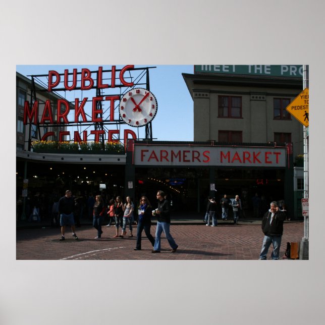 Pike Ställe Market, Seattle Washington Poster (Framsidan)