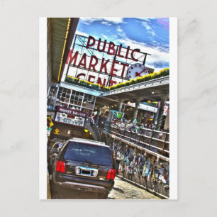 Pike Ställe Market Vykort