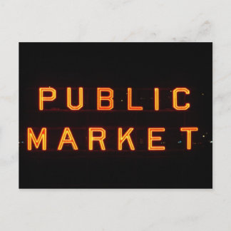 Pike Ställe-marknaden nattetid Vykort
