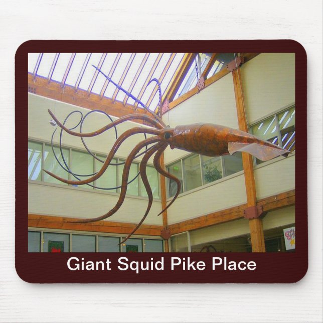 Pike Ställe Public Market Giant Squid Seattle, WA Musmatta (Framsidan)
