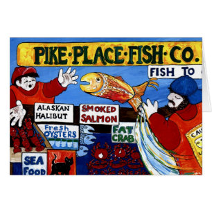 Pike ställefisk Co. Hälsningskort
