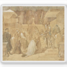 Piken av Alba som tar emot påvens välsignelse