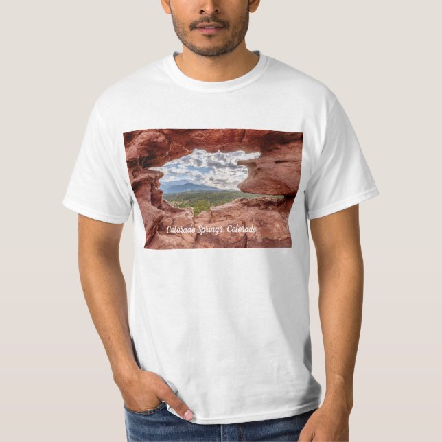 Pikes går upp genom Sten Hål T-Shirt (Framsida)