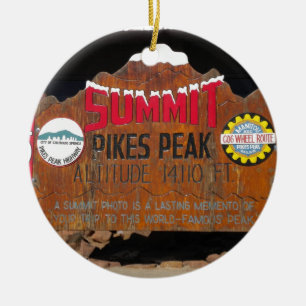 Pikes maximala toppmöte, Colorado Julgransprydnad Keramik