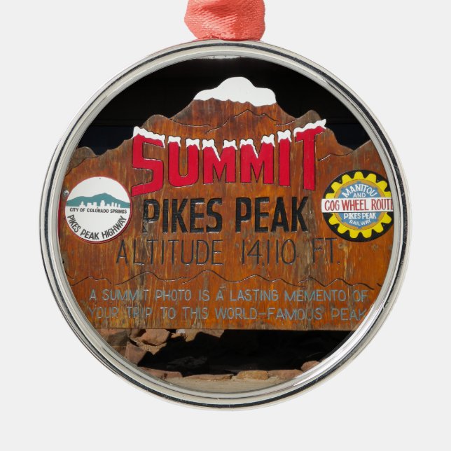 Pikes maximala toppmöte, Colorado Julgransprydnad Metall (Framsidan)