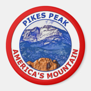 Pikes nå en höjdpunkt Amerika berg Magnet