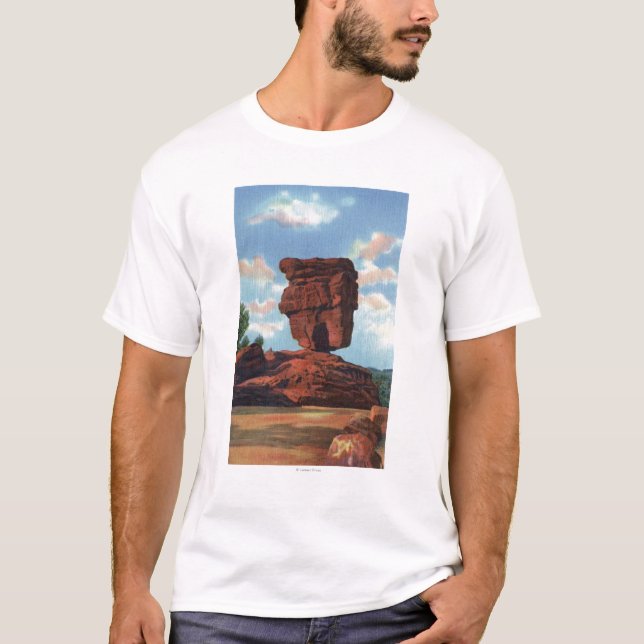 Pikes nå en höjdpunkt, Colorado - allsidig sten T Shirt (Framsida)