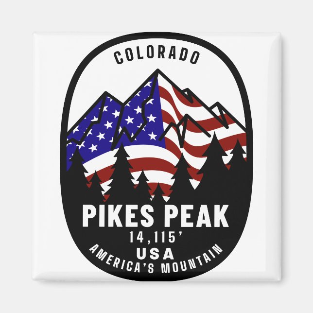 Pikes Peak Americas Mountain Magnet (Framsidan)
