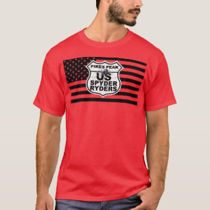 Pikes Peak Chapter - Svart Flagga & Logotyp T Shirt
