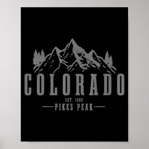 Pikes Peak Colorado Est T Shirt  Poster