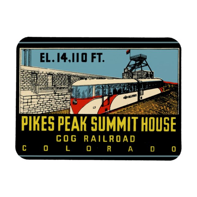 Pikes Peak Colorado Magnet (Horisontell)