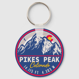 Pikes Peak Colorado Mountain Camping Souvenirs Nyckelring