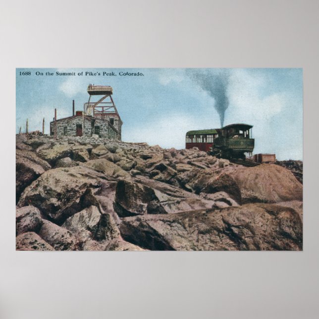 Pikes Peak, Colorado - på toppmötet Poster (Framsidan)