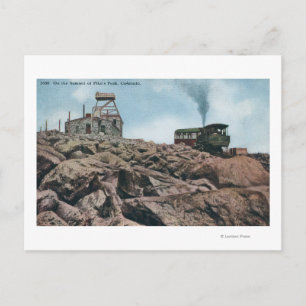 Pikes Peak, Colorado - på toppmötet Vykort