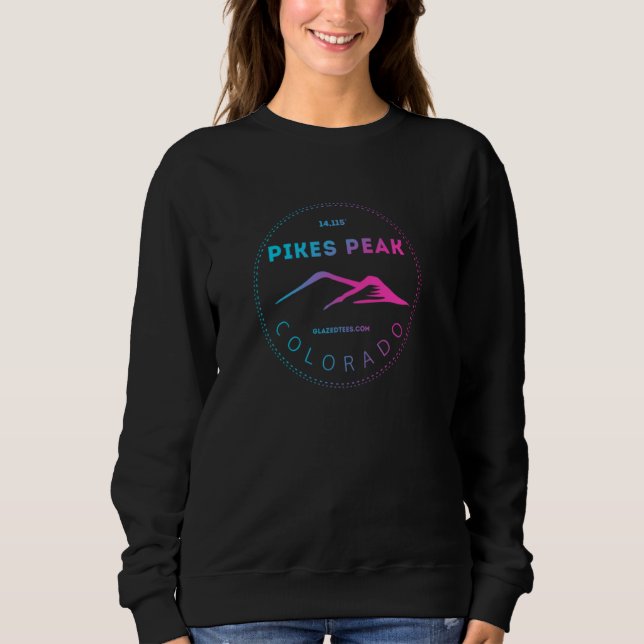Pikes Peak Colorado - Retro Mountain Äventyr T Shirt (Framsida)