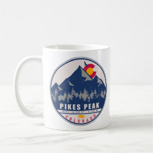Pikes Peak Colorado Retro Sunset Souvenirs Kaffemugg