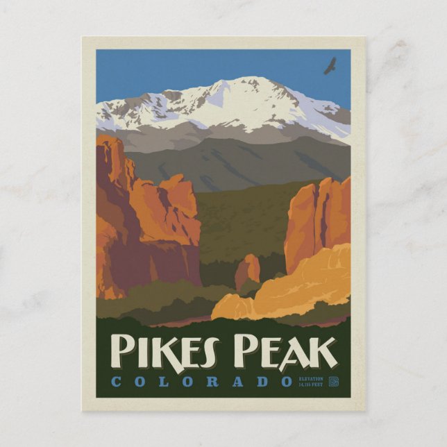 Pikes Peak, Colorado Vykort (Framsida)
