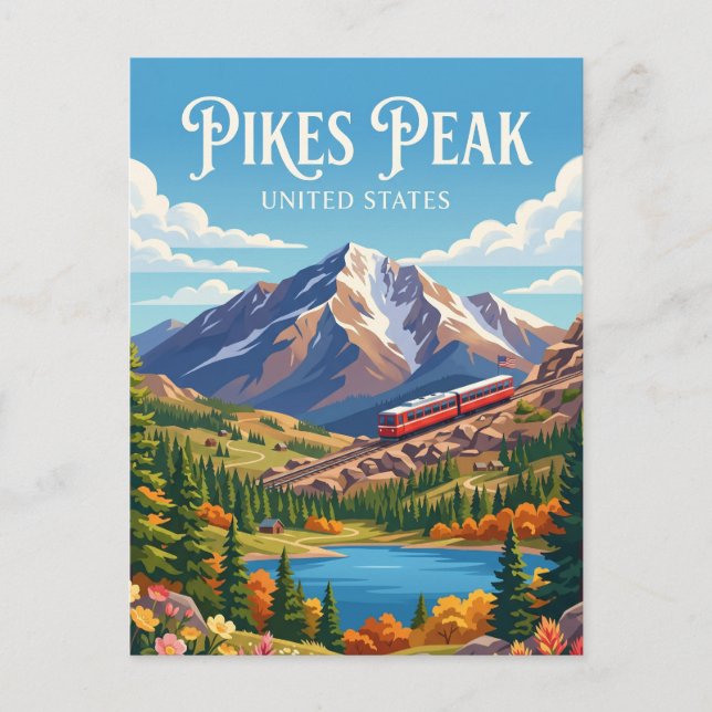 Pikes Peak Colorado Vykort (Framsida)
