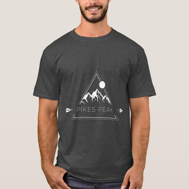 Pikes Peak Coola Pikes Peak Colorado Mountain T Shirt (Framsida)