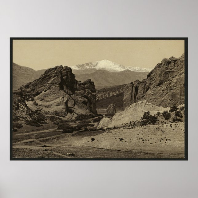 Pike's Peak från gudarnas trädgård Poster (Framsidan)