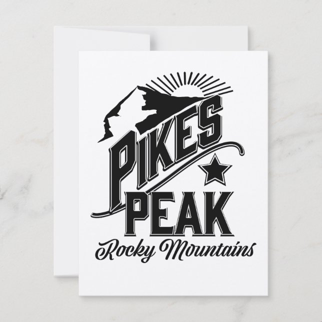 Pikes Peak Klippiga berg Vintage konst (Framsida)
