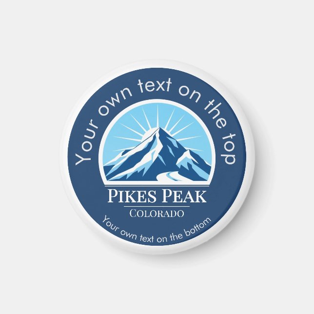 Pikes Peak Mountain Colorado souvenir Magnet (Framsidan)