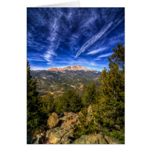 Pikes Peak och Blå himmel Hälsningskort