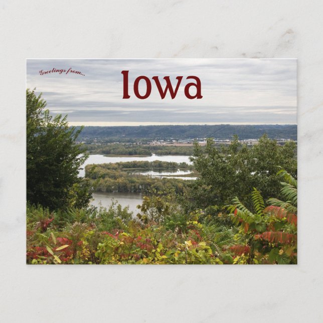 Pikes Peak Overlook McGregor Iowa Vykort (Framsida)