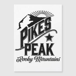 Pikes Peak rocky mountains Vintage art