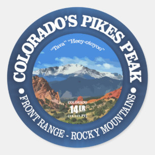 Pikes Peak Runt Klistermärke