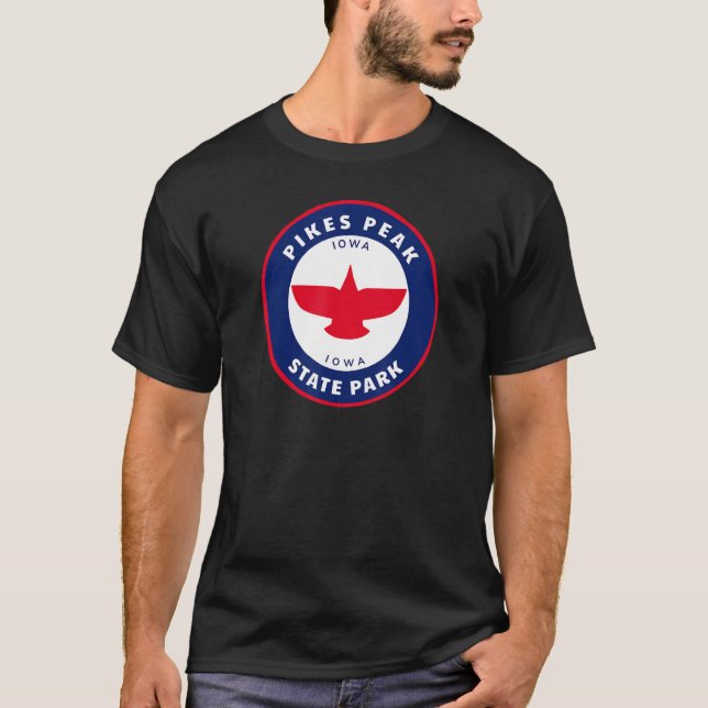 Pikes Peak State Park Iowa Ia Eagle Vacation Souve T Shirt (Framsida)