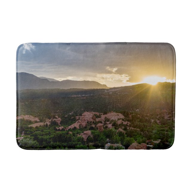 Pikes Peak Sunset Dimma Bath Mat Badrumsmatta (Framsidan)