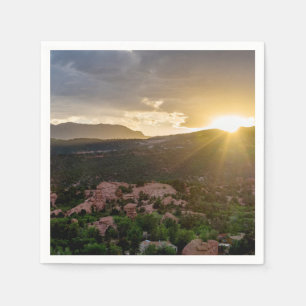 Pikes Peak Sunset Dimma Pappersservett