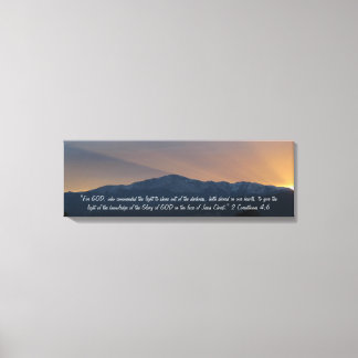 Pike's Peak Sunset with Bible Verse Canvastryck