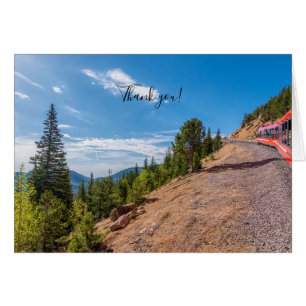 Pikes Peak Tåg Ride Tack Notecard OBS Kort