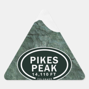 Pikes topp 14 110 FT Colorado Rocky Mountain Triangelformat Klistermärke