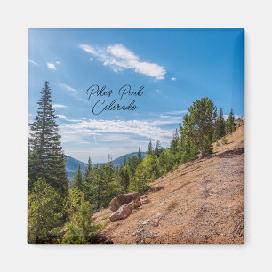 Pikes topp Tåg Ride Square Magnet