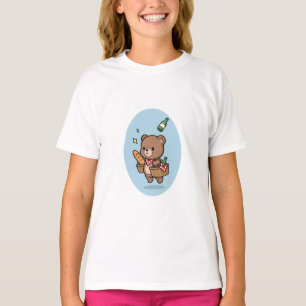 Piknikbjörn Baguette Dryck Barn T Shirt