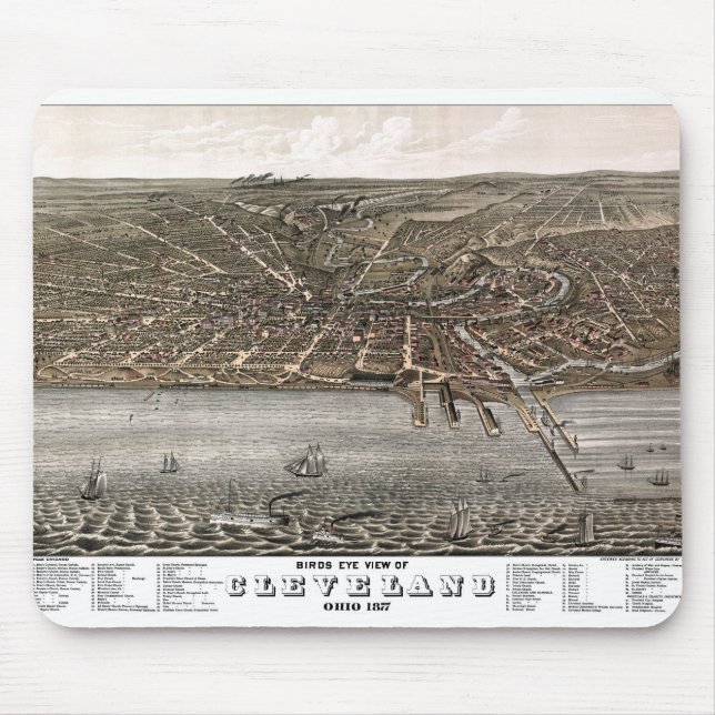 Piktogramkarta Cleveland - Ohio - 1877 Musmatta (Framsidan)