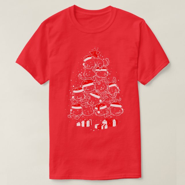 Pil av Julafton Cats Ugly Sweater av Tobe Fonseca T Shirt (Design framsida)