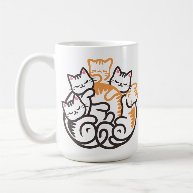 Pil av Kattunge Lover från den finstilta Cute Cat Kaffemugg (Vänster)