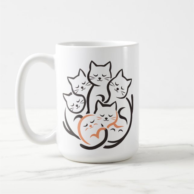 Pil av Kattunge Lover från den finstilta Cute Cat Kaffemugg (Vänster)