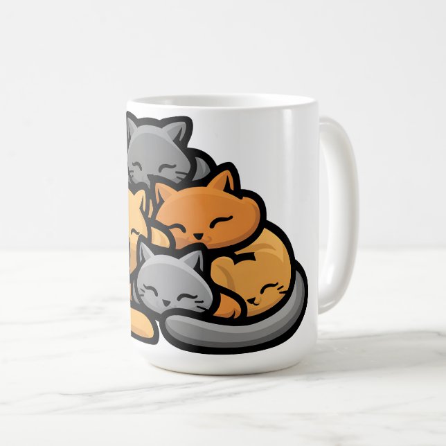 Pil av Kattunge Lover från den finstilta Cute Cat Kaffemugg (Framsida höger)
