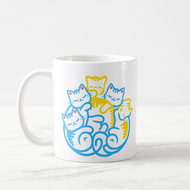 Pil av Kattunge Lover från den finstilta Cute Cat Kaffemugg (Vänster)