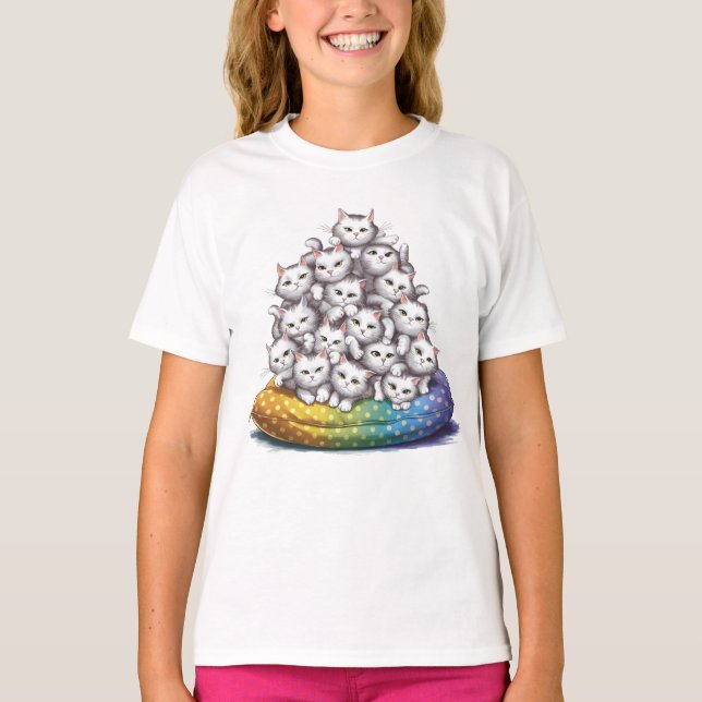 Pil av Kattunge Lover från den finstilta Cute Cat T Shirt (Framsida)