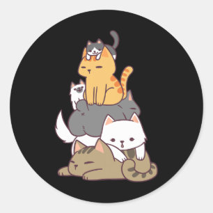 Pil av Kattunge Lover Gift t Shi Runt Klistermärke